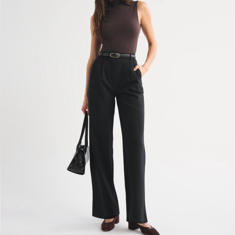Abercrombie Wide Leg Pant - black - 00 Short